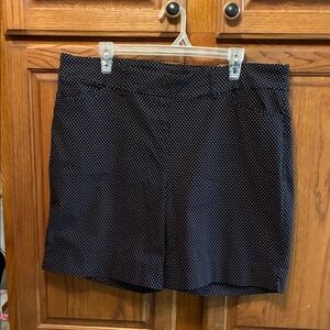 Hilary Radley Black and White Polka Dot Shorts Size XXL